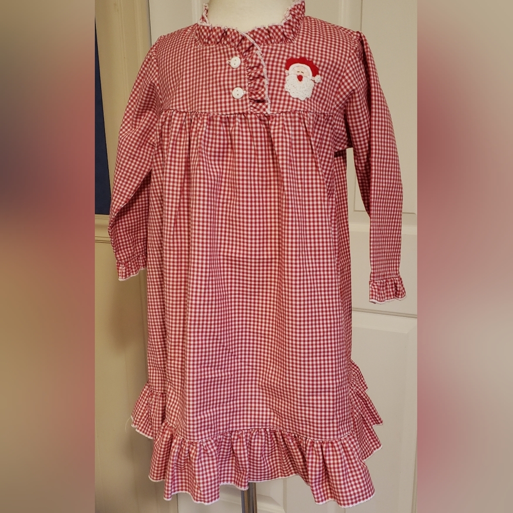 NEW Santa Red Gingham Gown Sweet Dreams